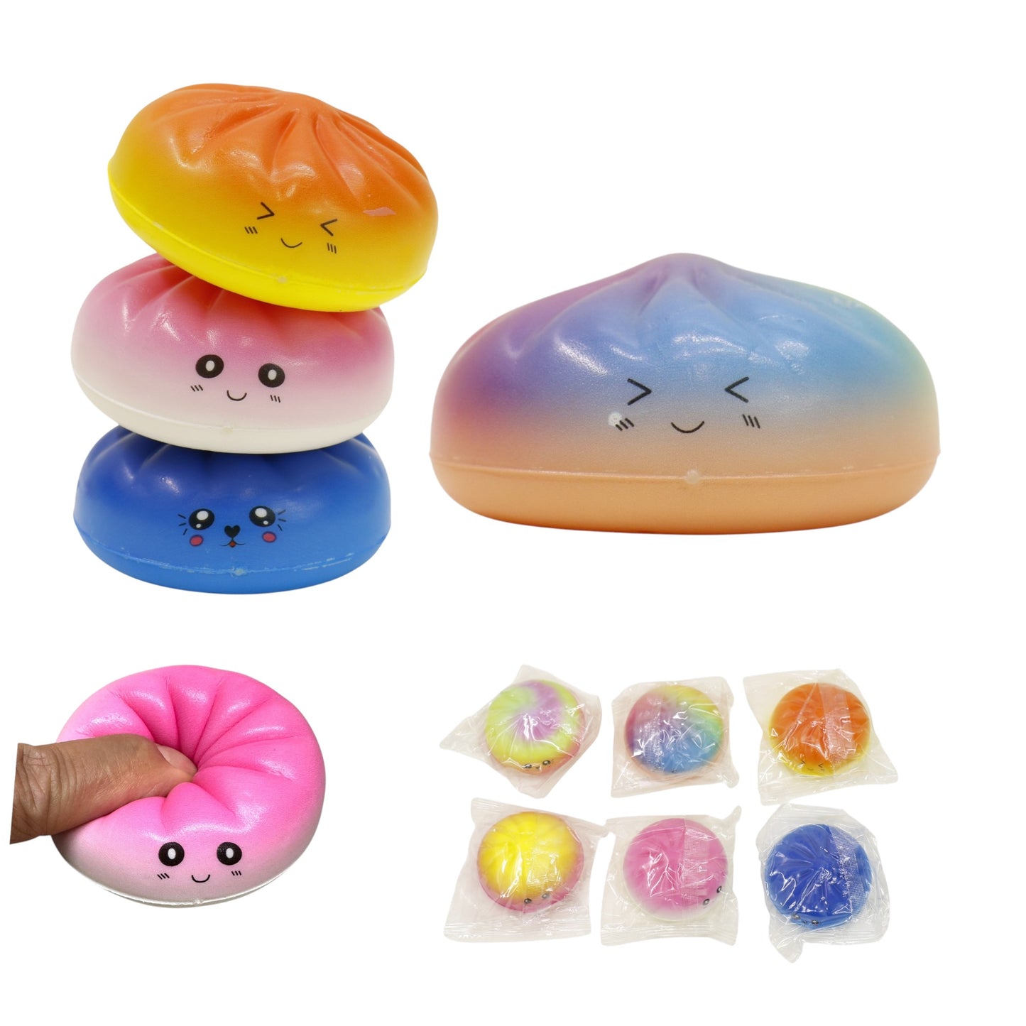 Mini Rainbow Foam Squishy Dumpling TY6404-11 (12PC)