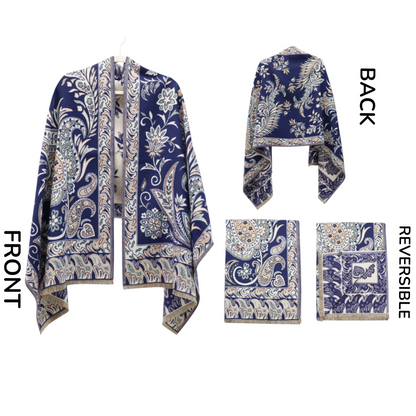 Cashmere Feel Winter Reversible Paisley Scarves SCF5726-51 (12PC)