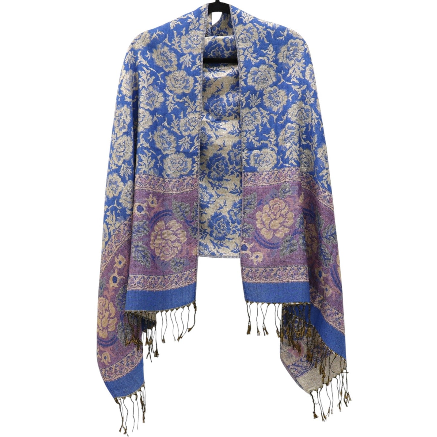 Metallic Pashmina Rose SCF4815-5.. (12PC)