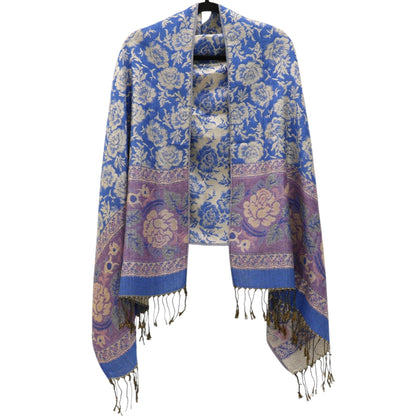 Metallic Pashmina Rose SCF4815-5.. (12PC)