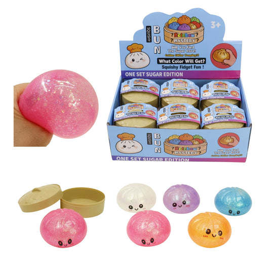Glitter Jiggly Bun Squishy Dumpling Toy SS417-7 (12PC)