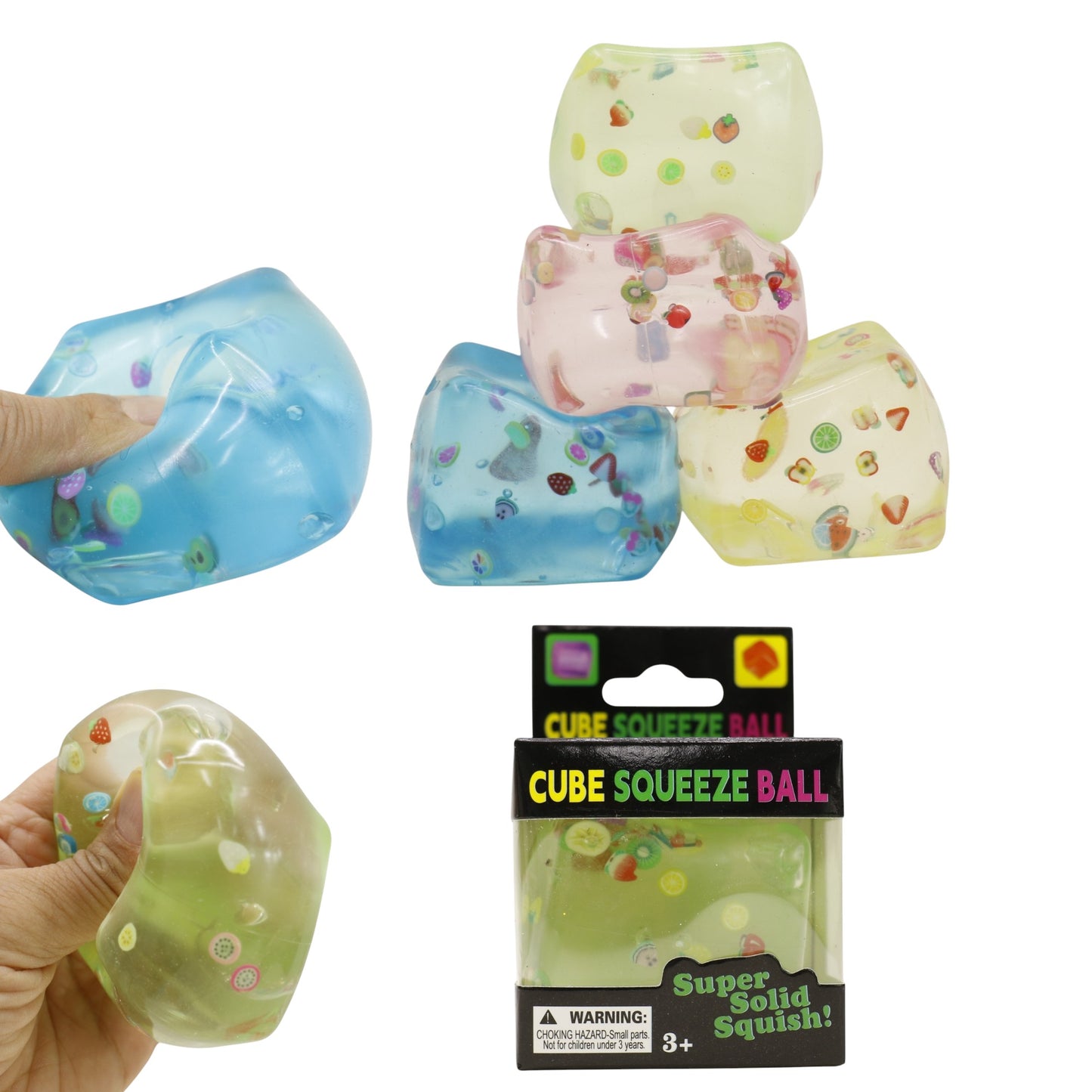 Colorful Cube Squishy Toy SQ6509-1 (12PC)