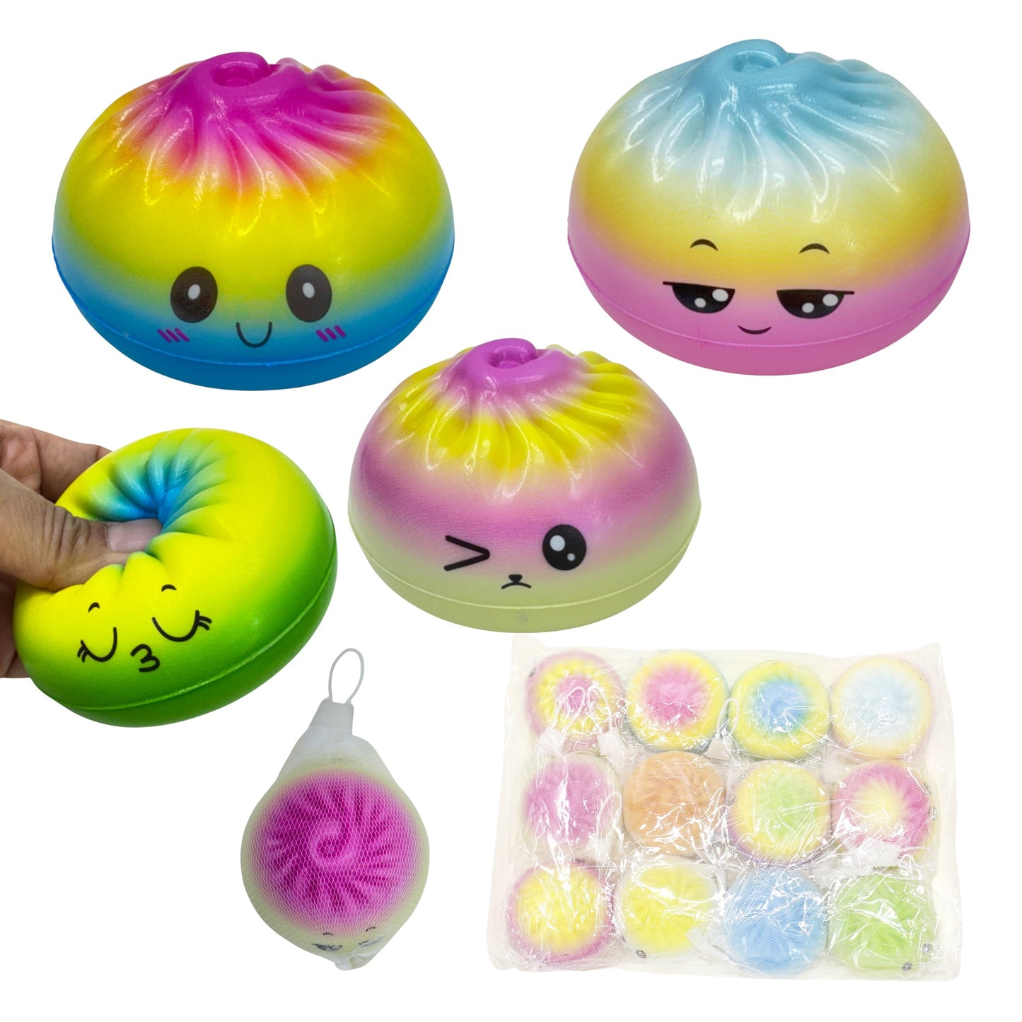 Rainbow Foam Squishy Dumpling TY6404-10 (12PC)
