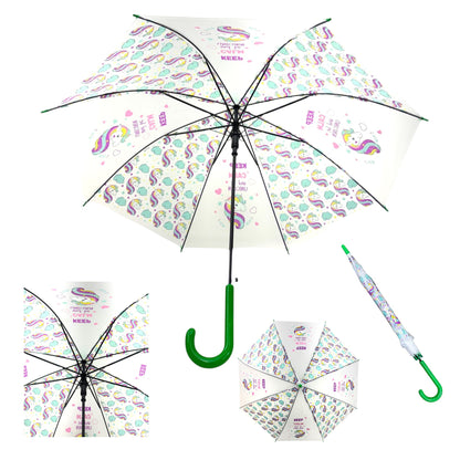 Kids Clear Animal Rainbow Auto Open-Fold Umbrella UM5021 (12pc)