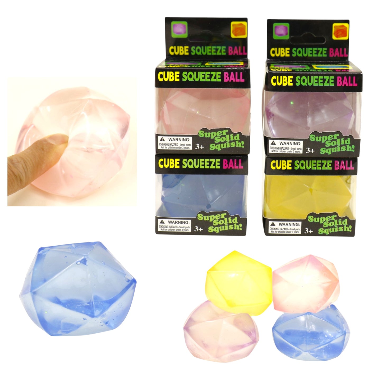 Diamond Fidget Squishy Filled Squishy Ball Toy JT6608-12 (12PC)