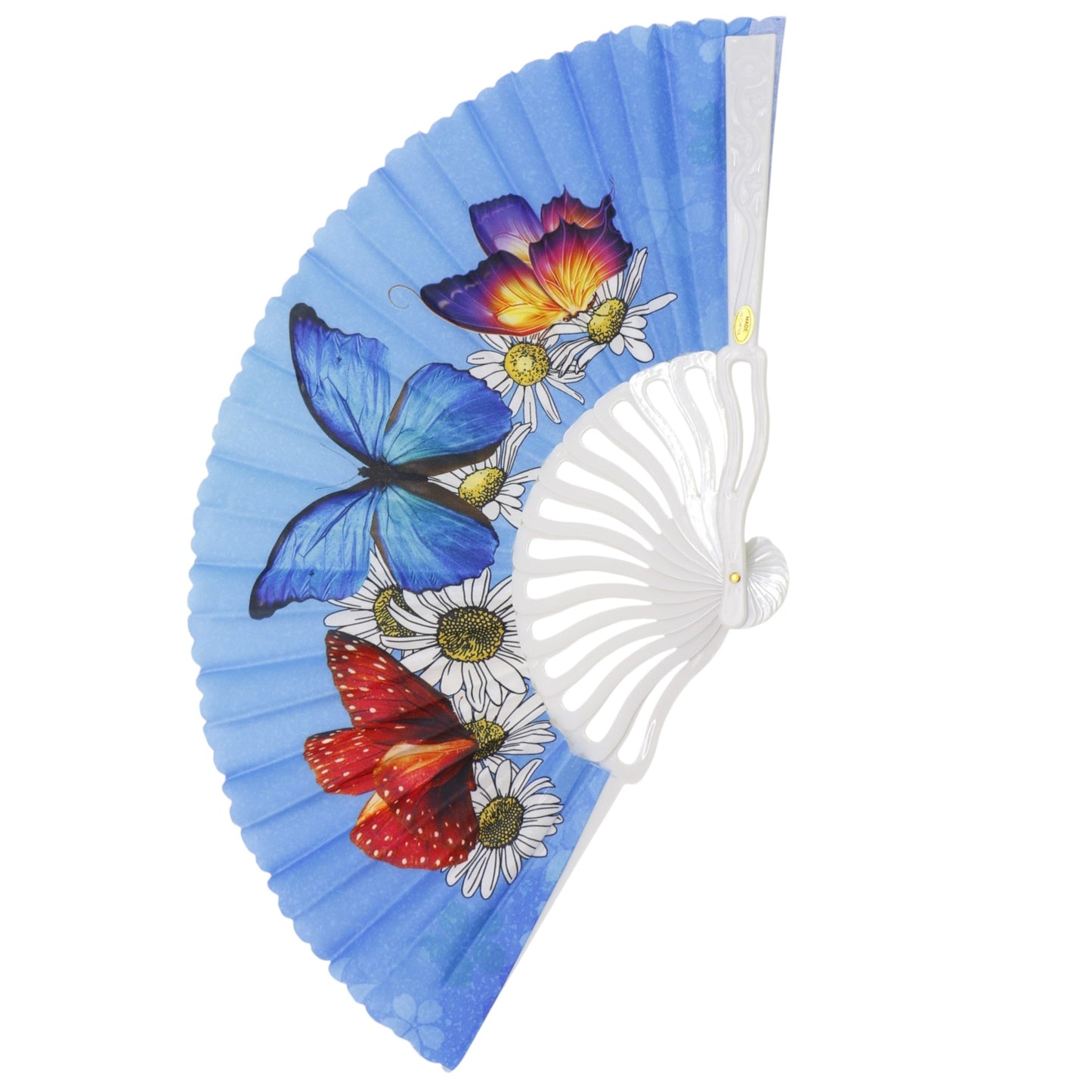 Butterfly Daisy Ombre Folding Hand Fan FN0373. (12PC)