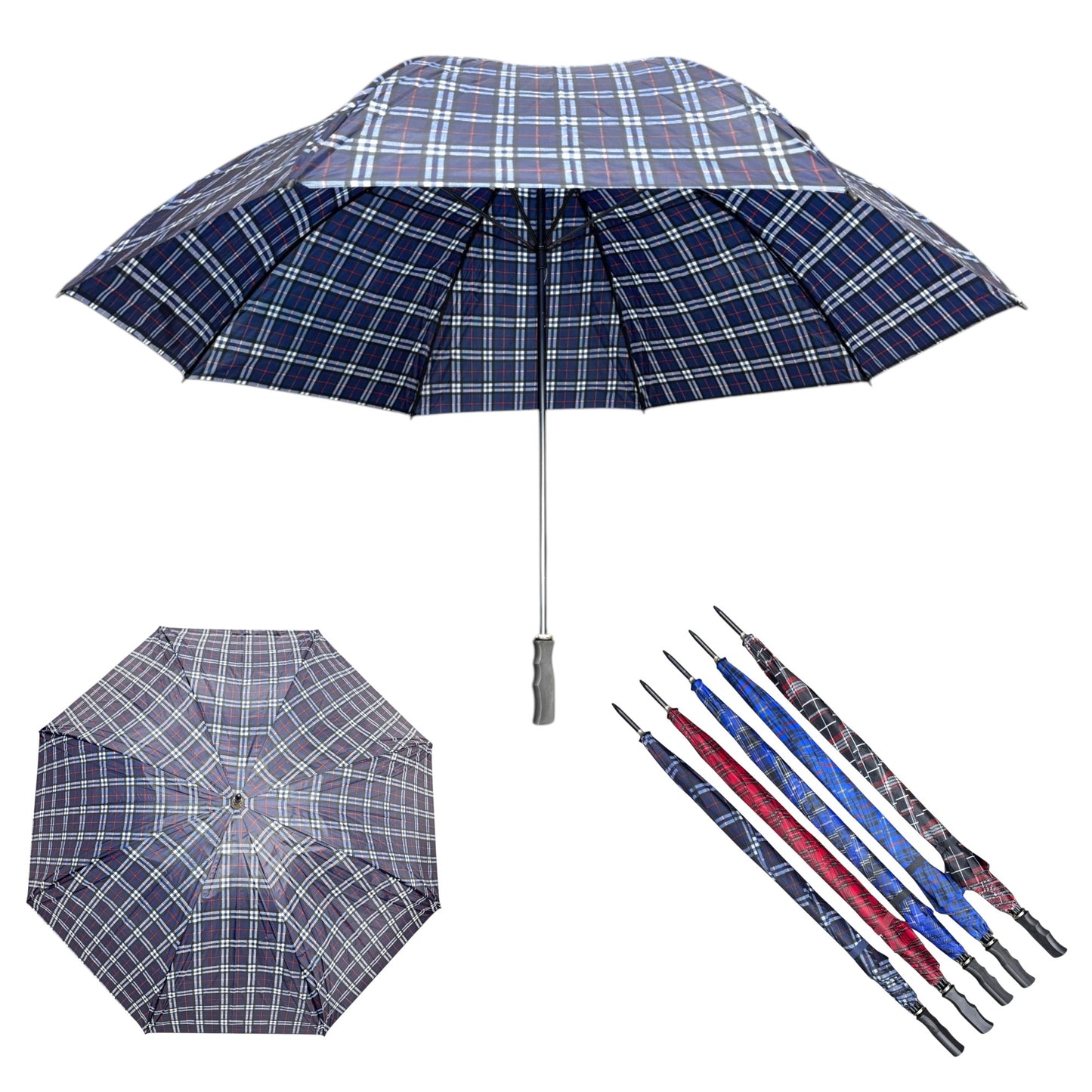 Classic Check 8 Panel Umbrella UM7606(12PC)