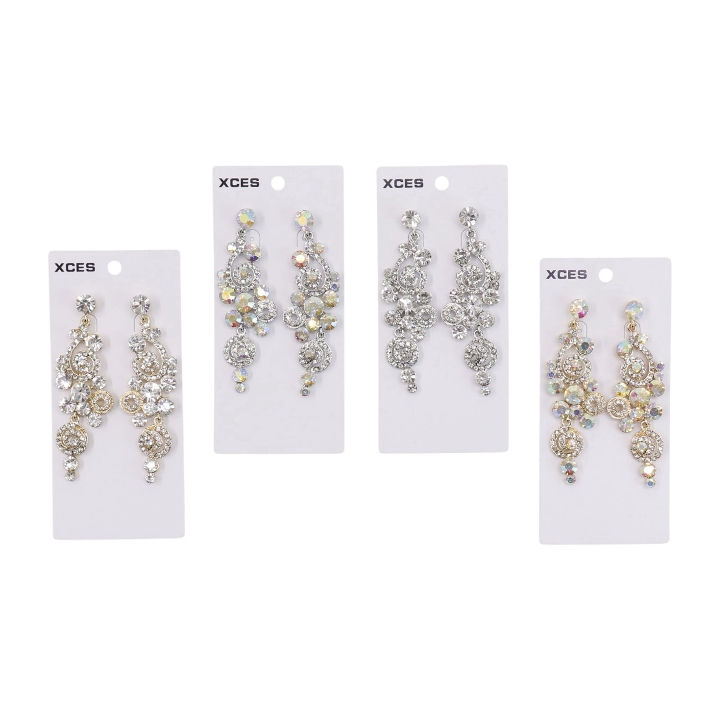 Oval Crystal Drop Bridal Earring JE72996 (3PAIR)