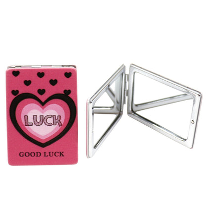 Love Hearts Matte Rectangular Compact Mirror JM5921-7 (12PC)