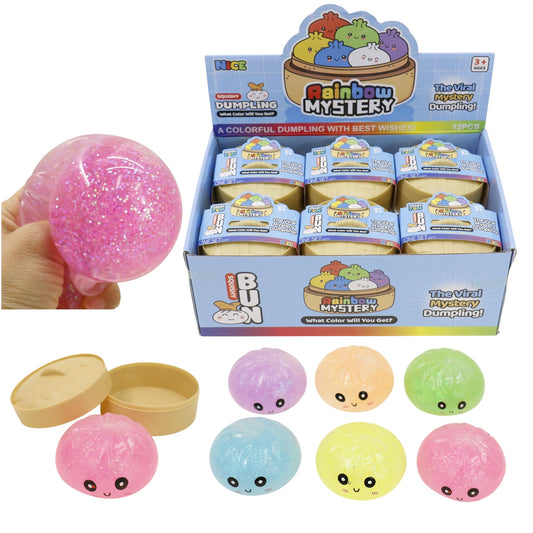 Glitter Bun Squishy Dumpling JT6527-8. (12PC)