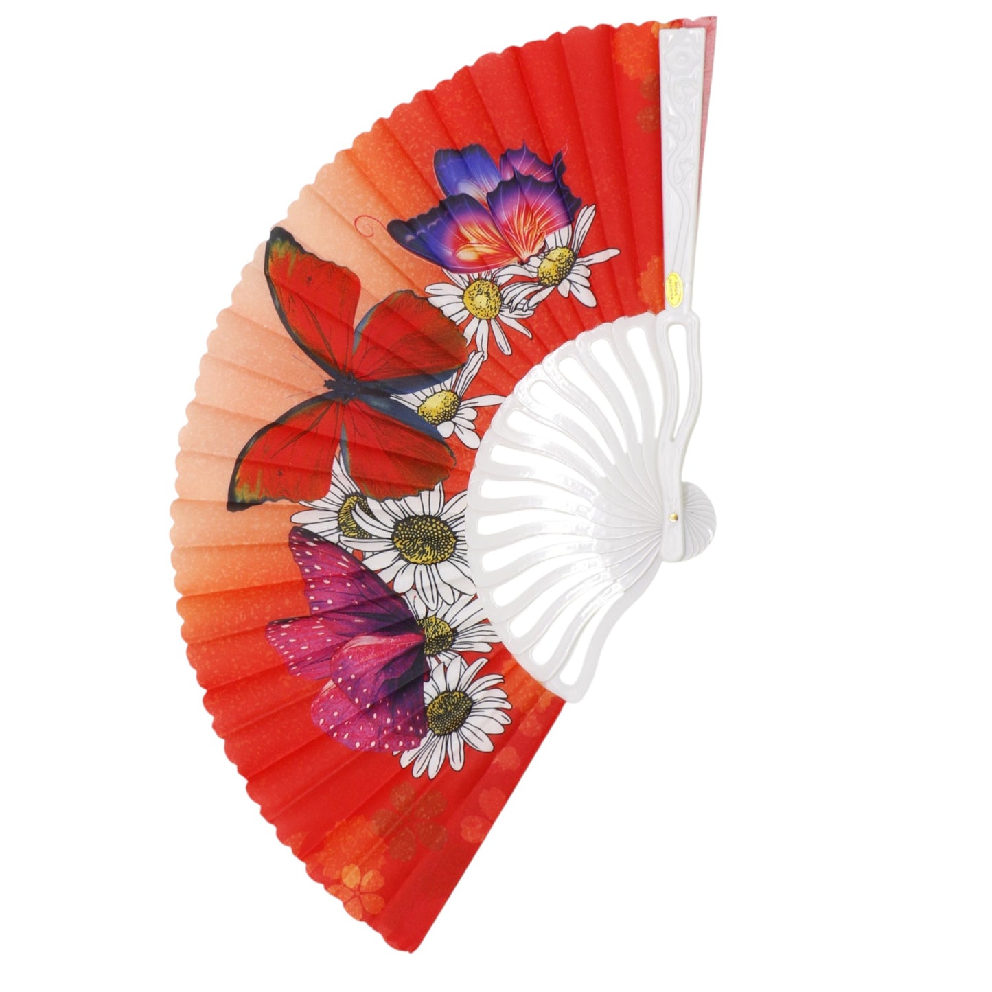 Butterfly Daisy Ombre Folding Hand Fan FN0373. (12PC)