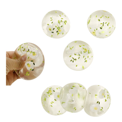 Clear Ball Daisy Squishy Toy JT6407-5 (12PC)