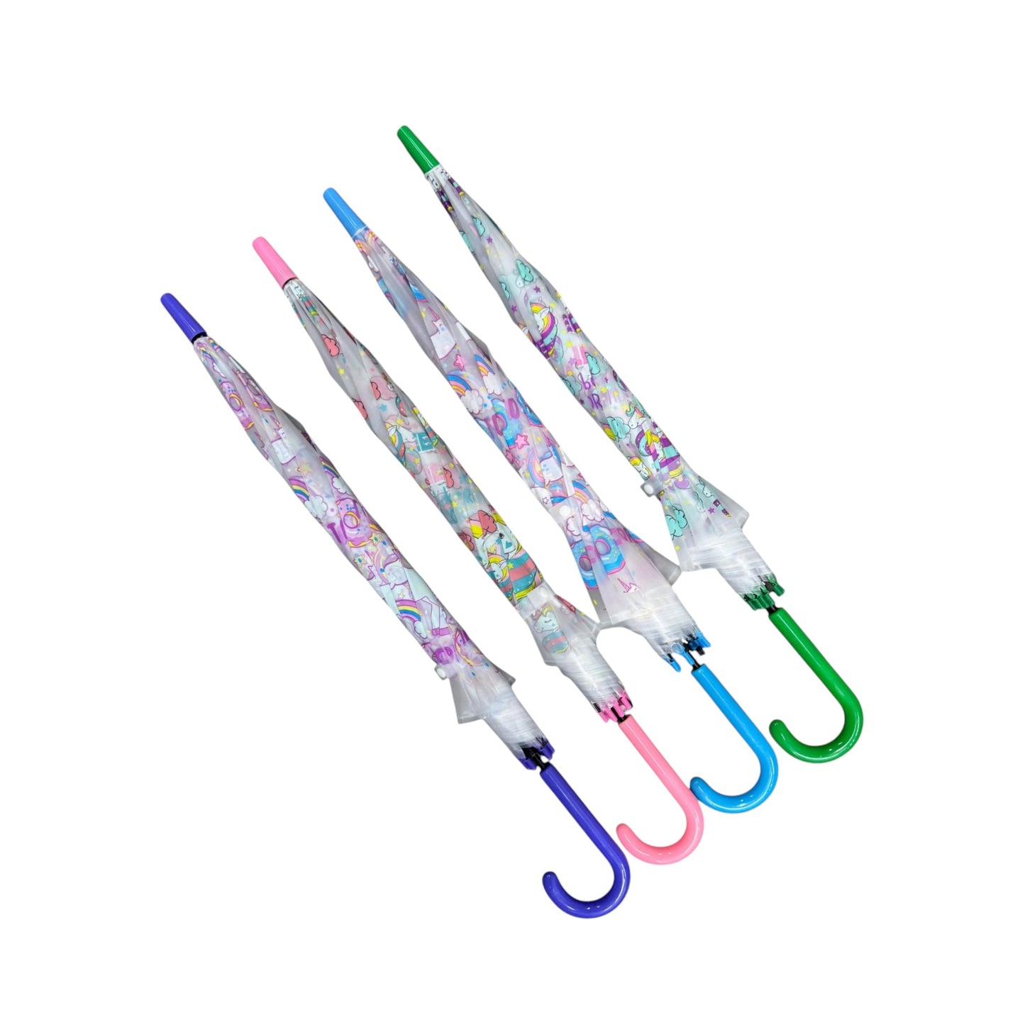 Kids Clear Animal Rainbow Auto Open-Fold Umbrella UM5021 (12pc)