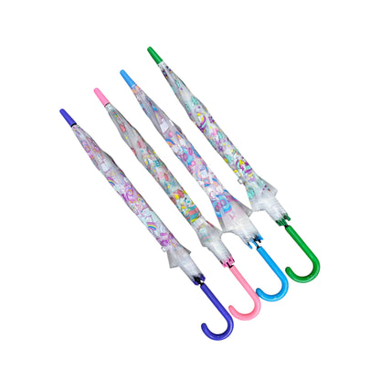 Kids Clear Animal Rainbow Auto Open-Fold Umbrella UM5021 (12pc)