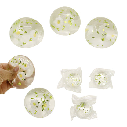 Clear Ball Daisy Squishy Toy JT6407-5 (12PC)
