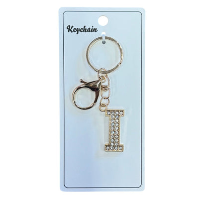 Rhinestone Alphabet Initial Letter Key Chain SS51011-32. (12PC)