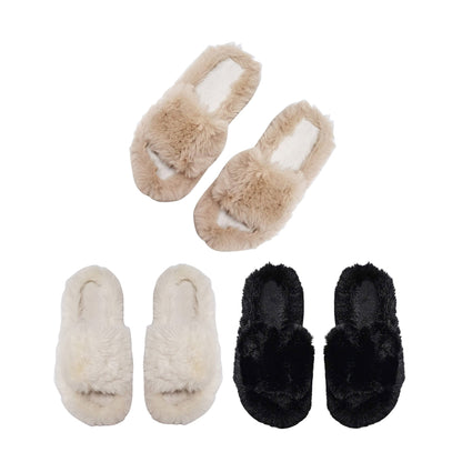 Pom Pom Fluffy Slide Slippers SS3429-57. (12PC)