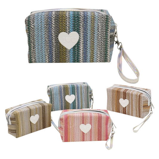 Heart IOU Printing Makeup Pouch JB51217-37. (12PC)