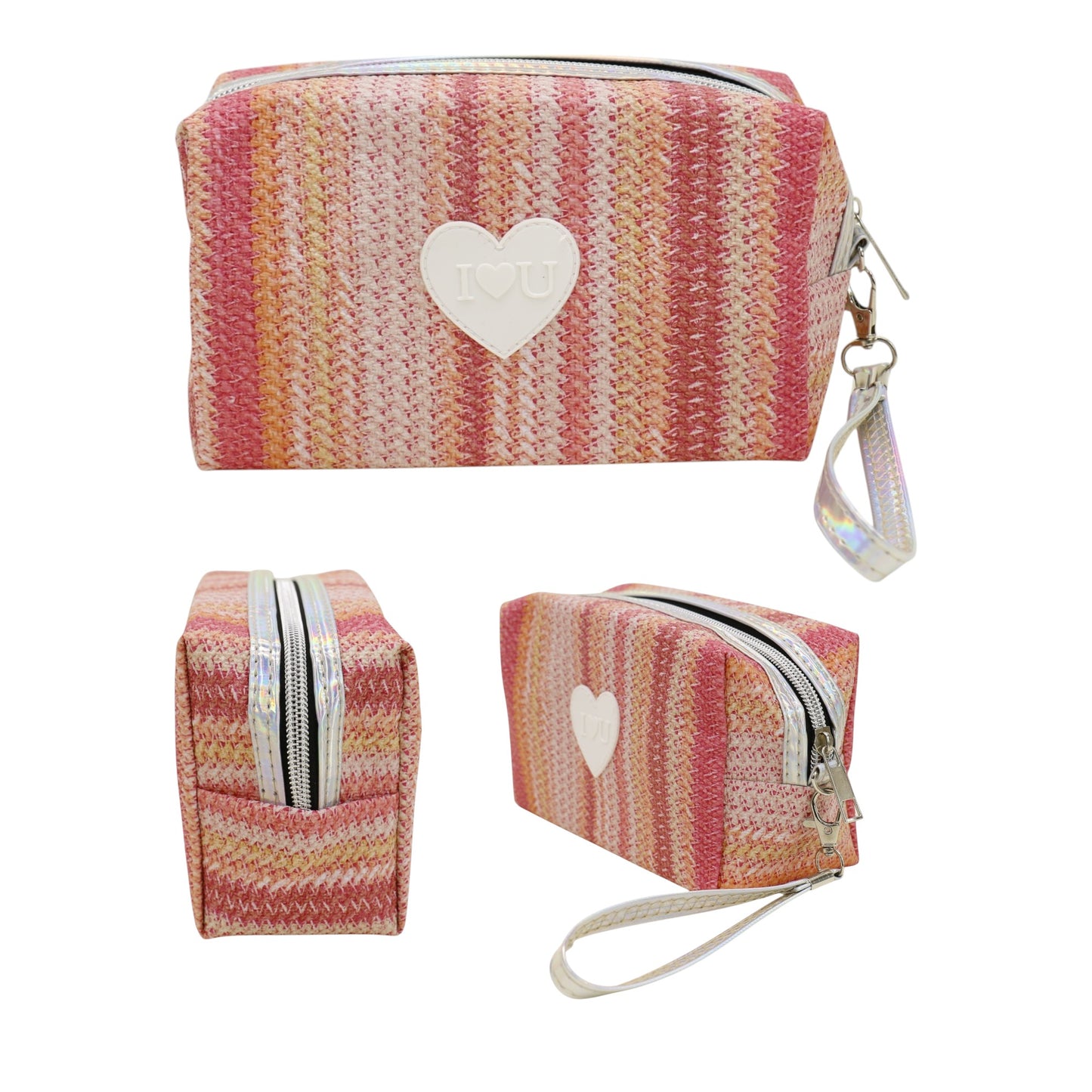 Heart IOU Printing Makeup Pouch JB51217-37. (12PC)