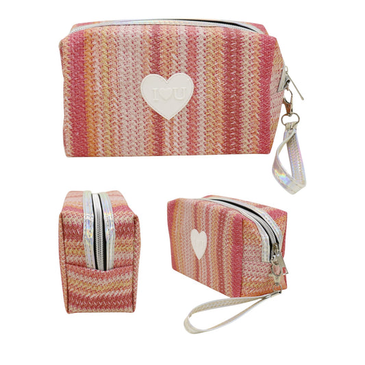 Heart IOU Printing Makeup Pouch JB51217-37 (12PC)