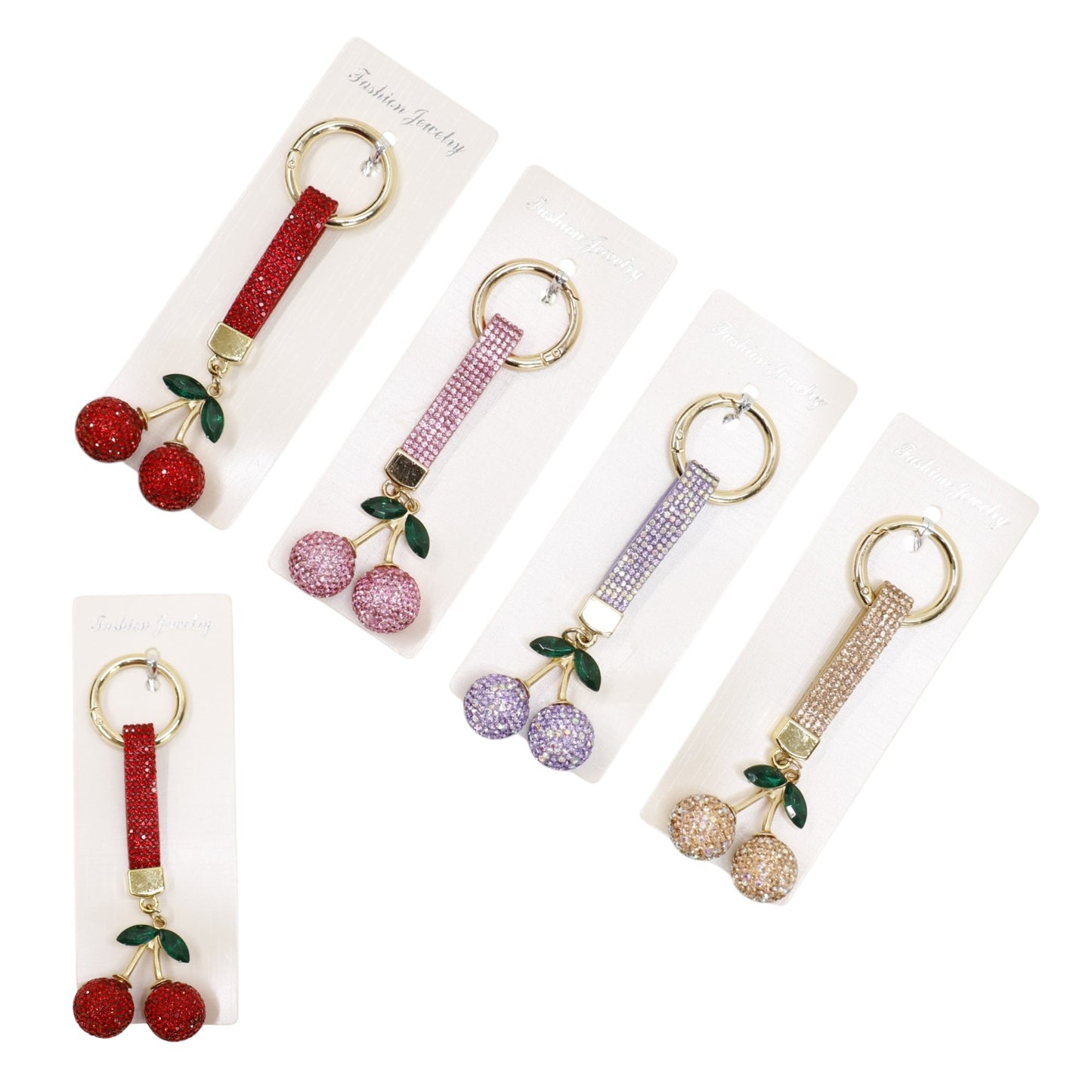 Cherry Rhinestone Keychain and Bag Charm JK6228-3 (12)