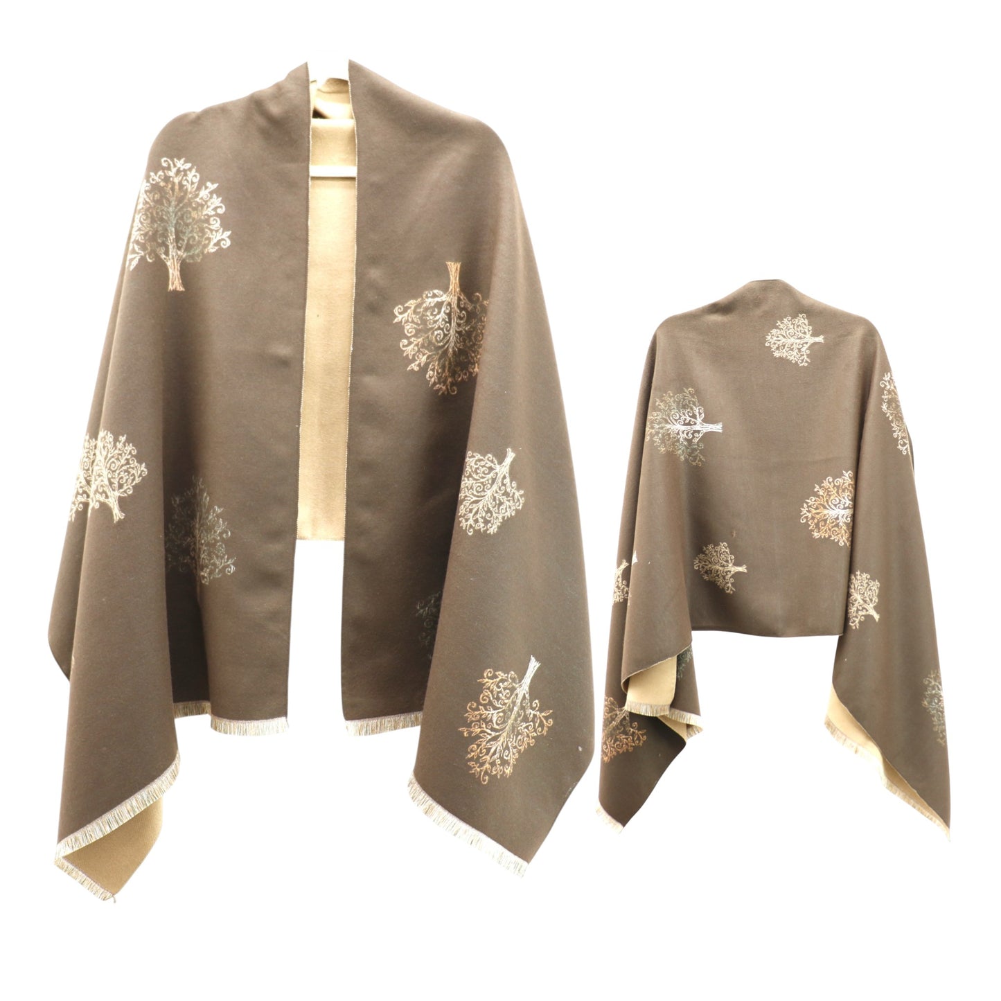 Cashmere Feel Winter Reversible Lucky Tree patten  Scarves SCF1230-34 (12PC)