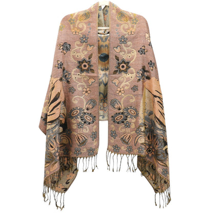 Metallic Pashmina Frida Kahlo SCF4814-1. (12pc)