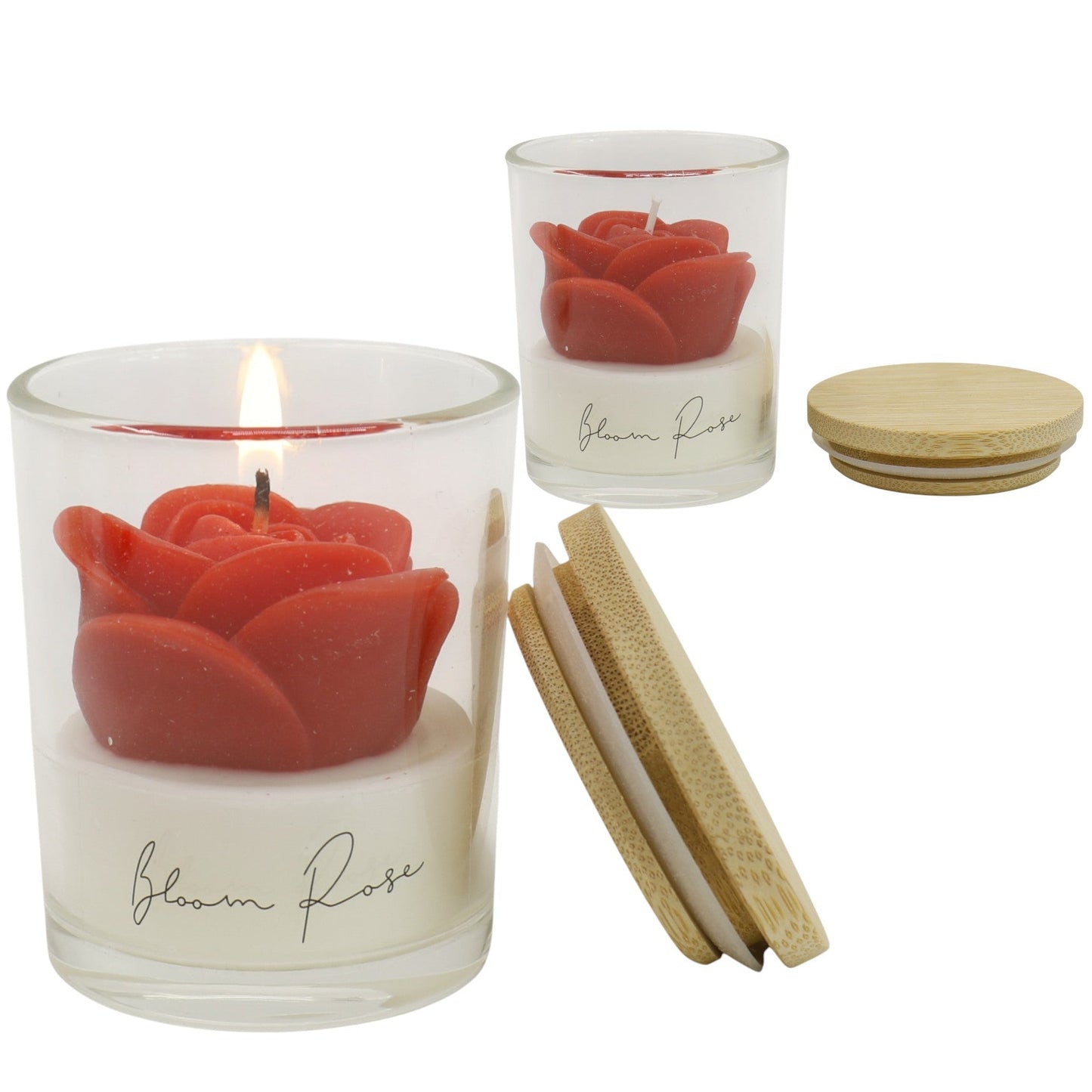 Rose Flower Fragrance Scented Candle SS51016-4 (2pc)