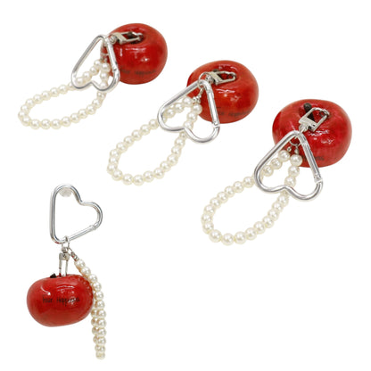 Cute Red Apple With Pearl Keychain and Bag Charm JK6413-2 (12)