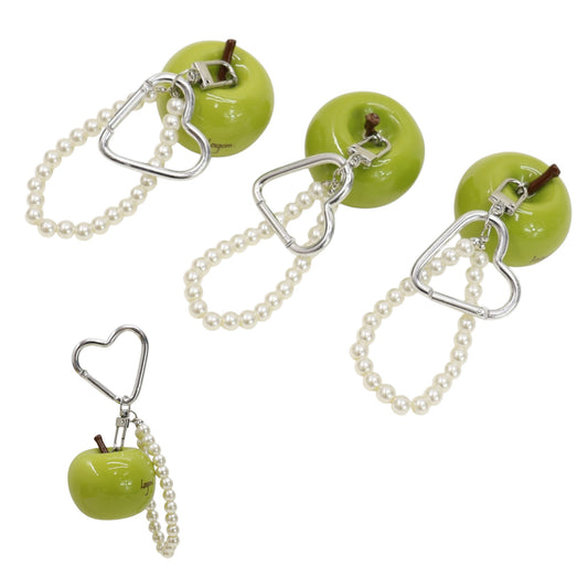 Cute Green Apple With Pearl Keychain and Bag Charm JK6413-1 (12)