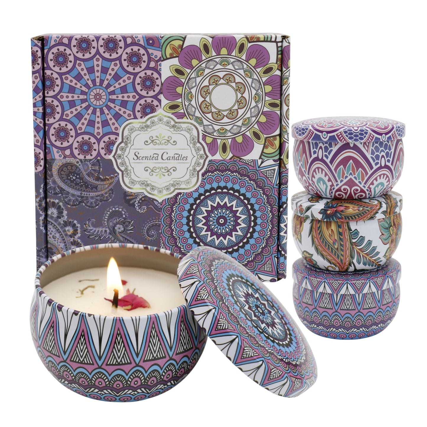 Bohemia 4pcs Fragrance Scented Candle AC5113-2 (3Pack)