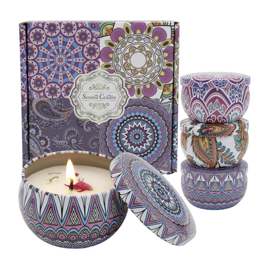 Bohemia 4pcs Fragrance Scented Candle AC5113-2 (3Pack)