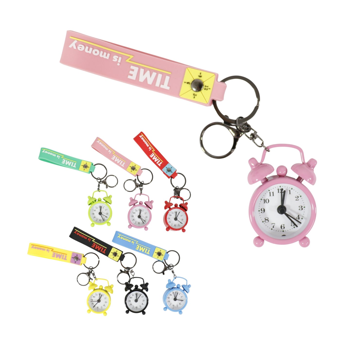 Cute Mini Alarm Clock Key Chain KC2830-53 (12PC)