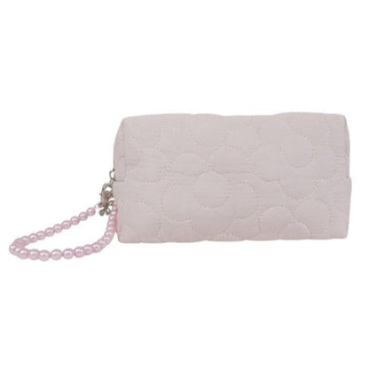 Solid Color Quilted Fabric Makeup Pouch JB5526-5 (12PC)
