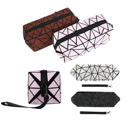Geometric Triangle Pattern Makeup Pouch JB5526-14 (12PC)