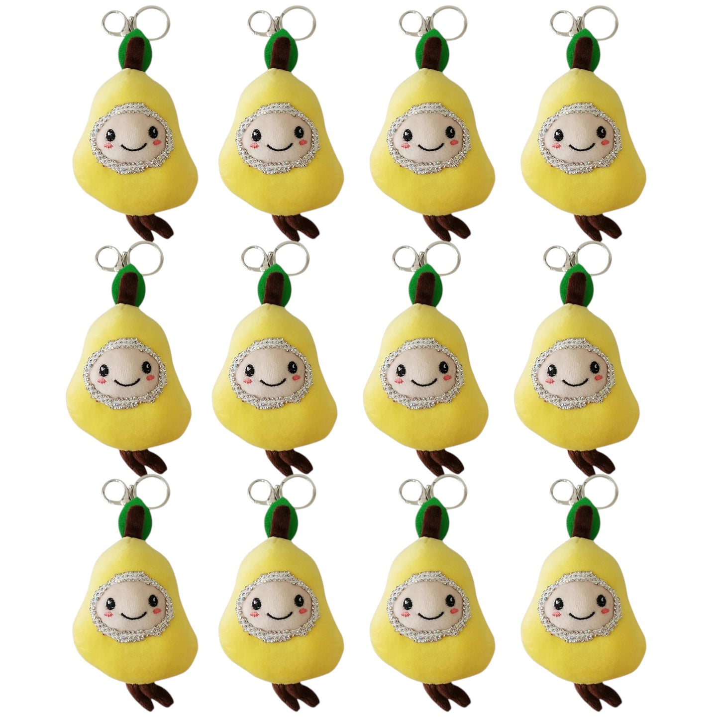 Rhinestone Lemon Plush Key Chain KC224-12 (12PC)