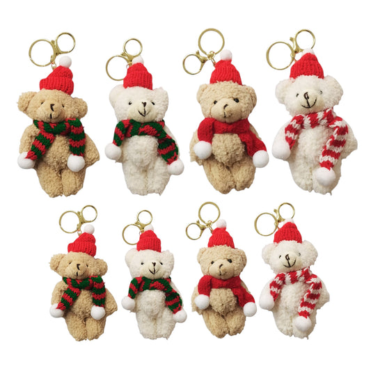 Christmas Muffler Bear Key Chain SS41014-21..(12PC)