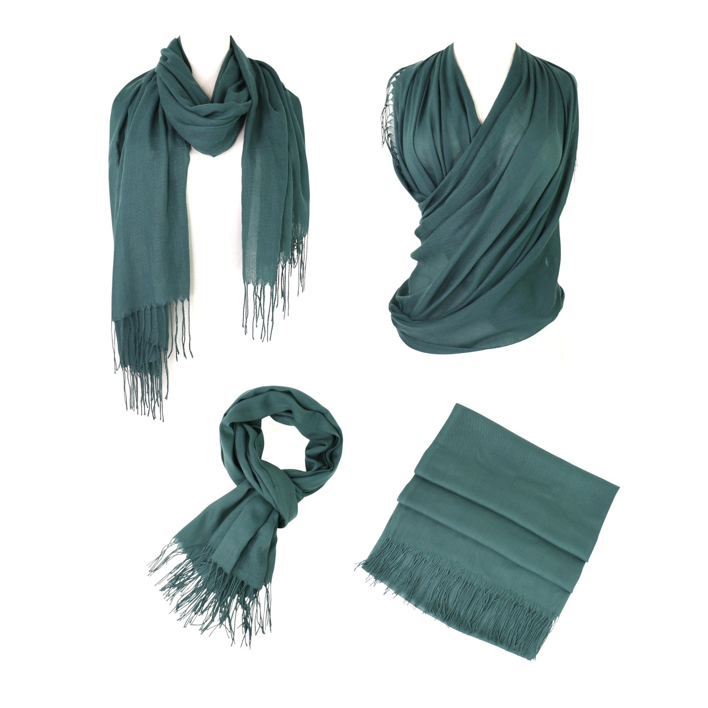 Plain Viscose Scarves VP1211B (12PC)