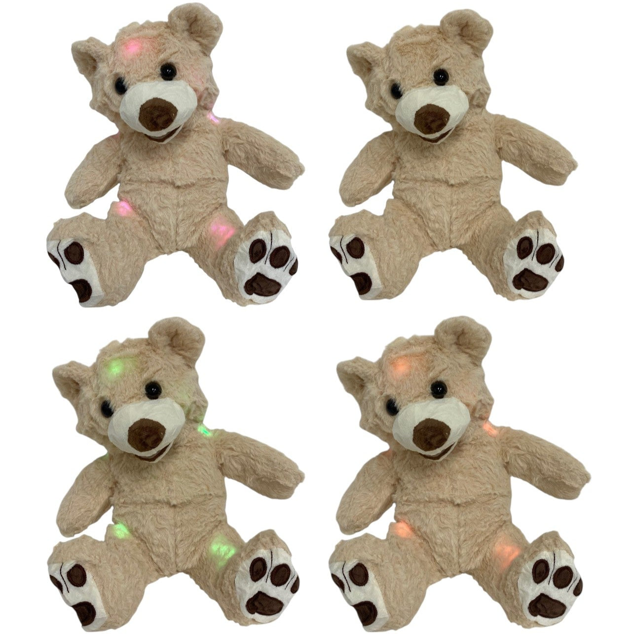 Happy Face Smile Bear Led Plush SS3404-40. (6PC)