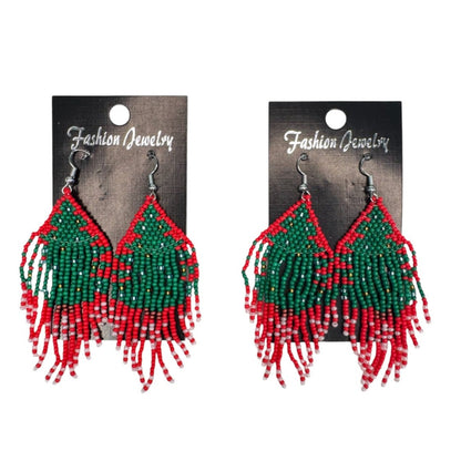 Fringe Christmas Bead Earring ER2829-26. (12PC)