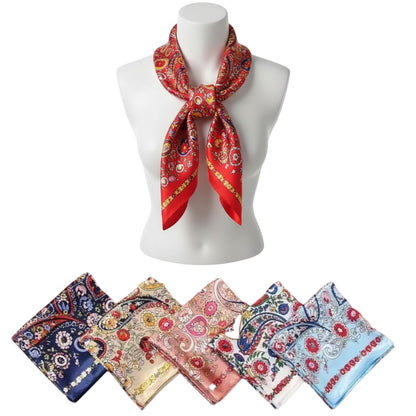Satin Scarf Paisley Pattern  ST5805-7 (12PC)