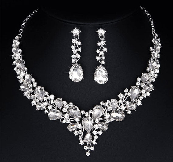Crystal Necklace Earring Set  FJN364 (1PC)