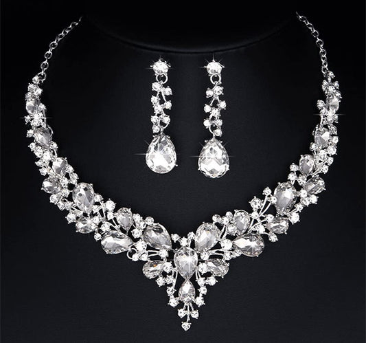 Crystal Necklace Earring Set  FJN364 (1PC)