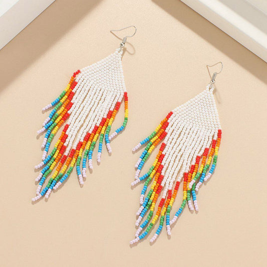 Fringe Rainbow Bead Earring ER2829-36 (10PC)