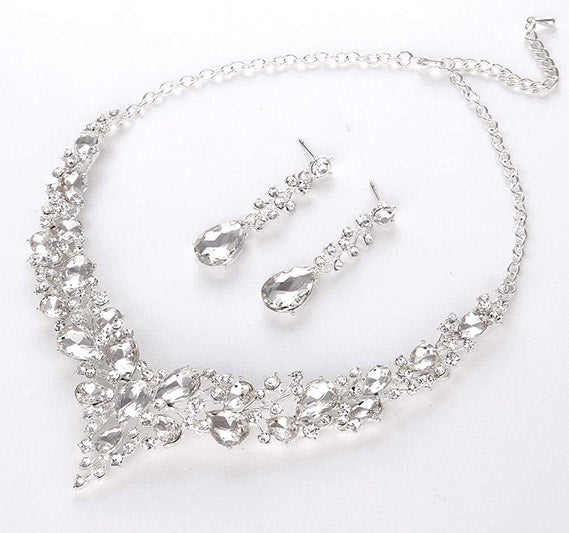 Crystal Necklace Earring Set  FJN364 (1PC)