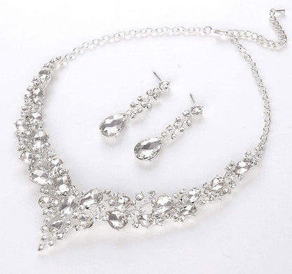 Crystal Necklace Earring Set  FJN364 (1PC)