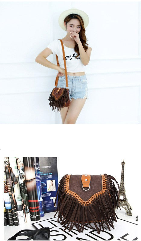 Boho Tassel Crossbody Bag SS2828-43 (12PC)