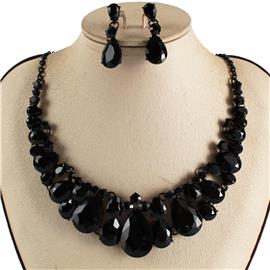 Crystal Necklace Earring Set FJN362 (1PC)