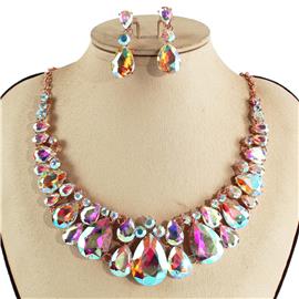 Crystal Necklace Earring Set FJN362 (1PC)
