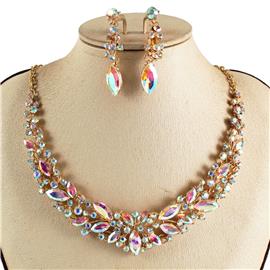 Crystal Necklace Earring Set FJN366 (1PC)
